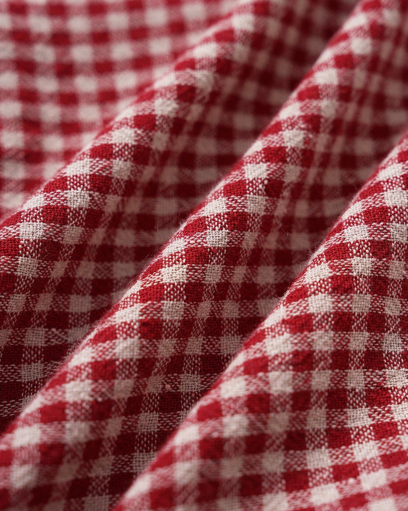 Red Gingham Boat Neck Sleeveless Tank Top