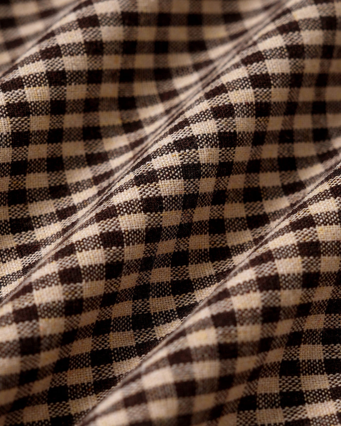 Brown Plaid Ruched Skirt