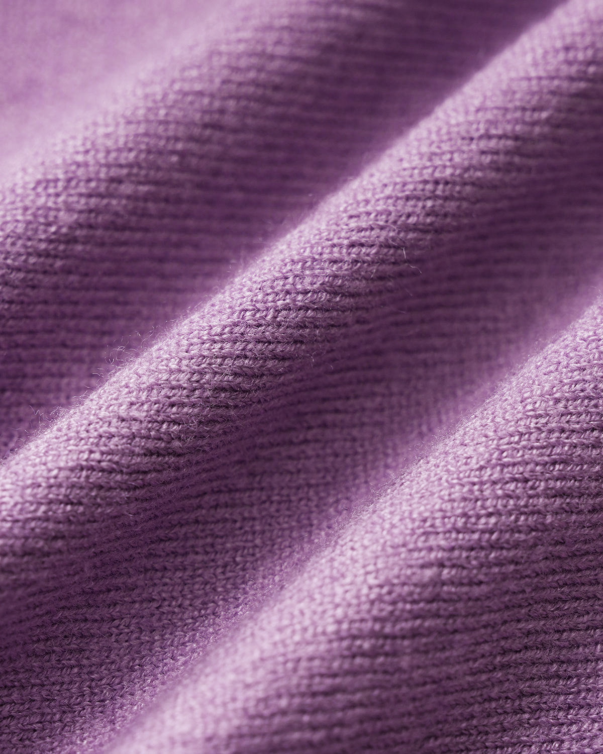 Purple Ribbed Knit Cardigan